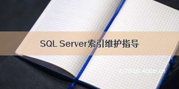 SQL Server索引维护指导