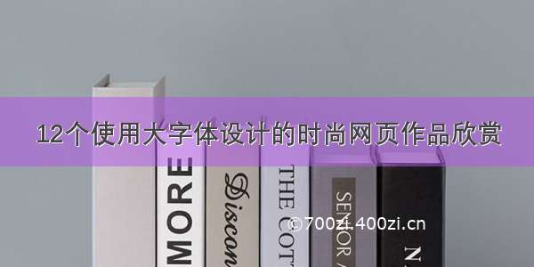 12个使用大字体设计的时尚网页作品欣赏