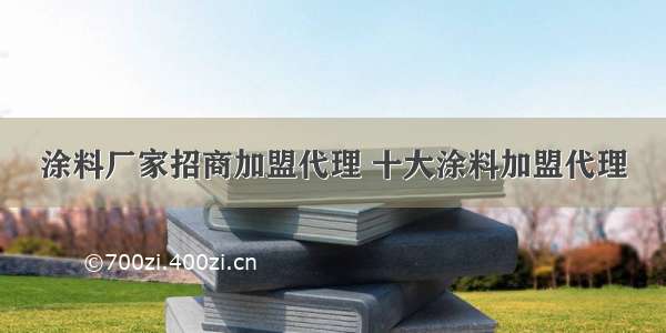 涂料厂家招商加盟代理 十大涂料加盟代理