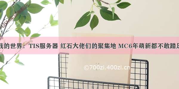 我的世界：TIS服务器 红石大佬们的聚集地 MC6年萌新都不敢踏足