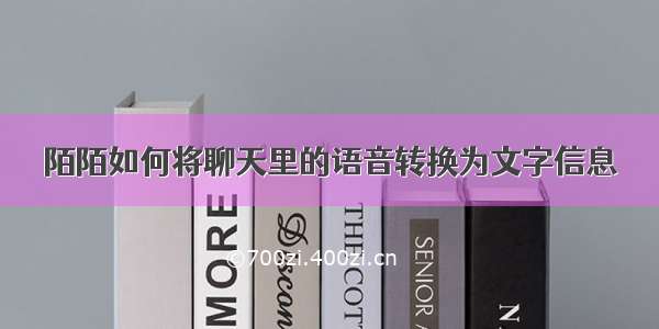 陌陌如何将聊天里的语音转换为文字信息