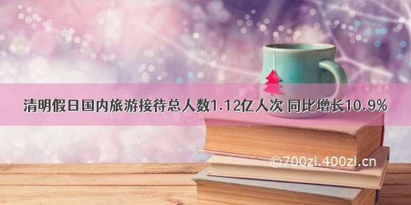 清明假日国内旅游接待总人数1.12亿人次 同比增长10.9%