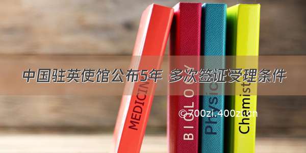 中国驻英使馆公布5年 多次签证受理条件