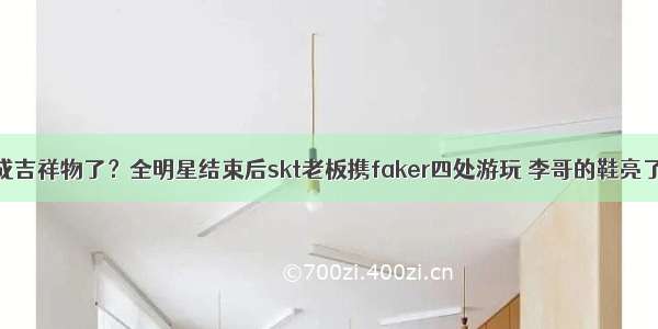 成吉祥物了？全明星结束后skt老板携faker四处游玩 李哥的鞋亮了