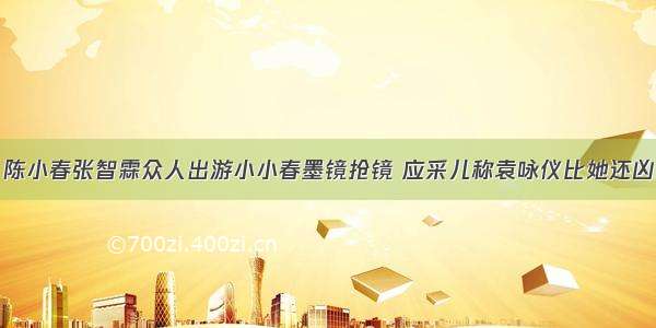 陈小春张智霖众人出游小小春墨镜抢镜 应采儿称袁咏仪比她还凶