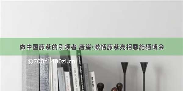 做中国藤茶的引领者 唐崖·滋恬藤茶亮相恩施硒博会