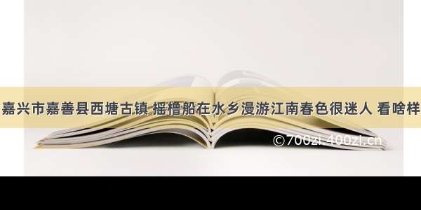 嘉兴市嘉善县西塘古镇 摇橹船在水乡漫游江南春色很迷人 看啥样