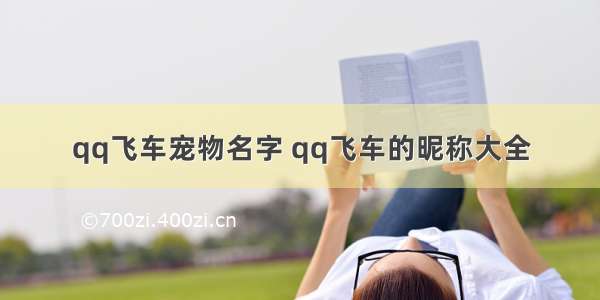 qq飞车宠物名字 qq飞车的昵称大全