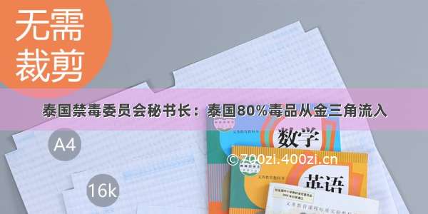 泰国禁毒委员会秘书长：泰国80%毒品从金三角流入