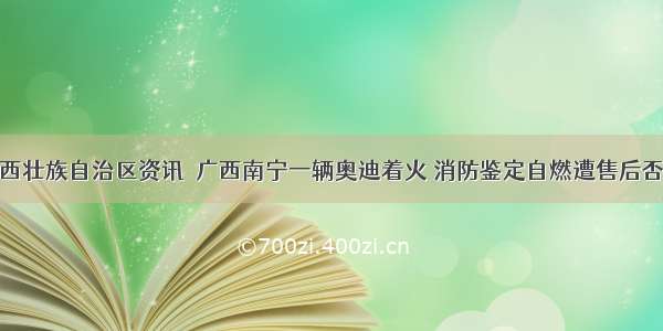 广西壮族自治区资讯｜广西南宁一辆奥迪着火 消防鉴定自燃遭售后否认