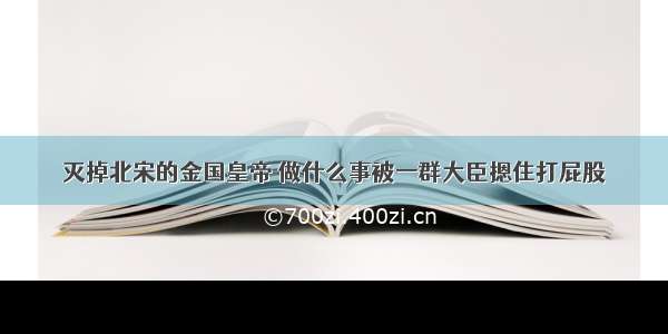 灭掉北宋的金国皇帝 做什么事被一群大臣摁住打屁股