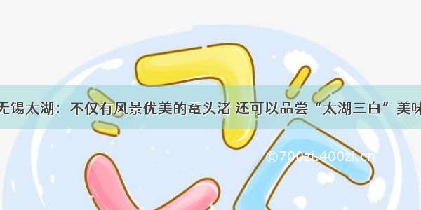 无锡太湖：不仅有风景优美的鼋头渚 还可以品尝“太湖三白”美味