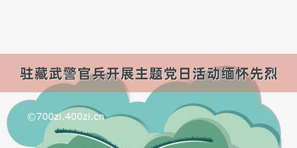 驻藏武警官兵开展主题党日活动缅怀先烈