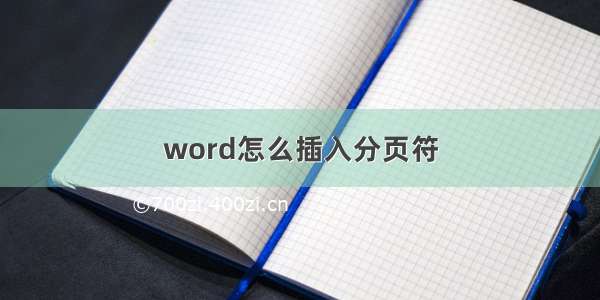 word怎么插入分页符