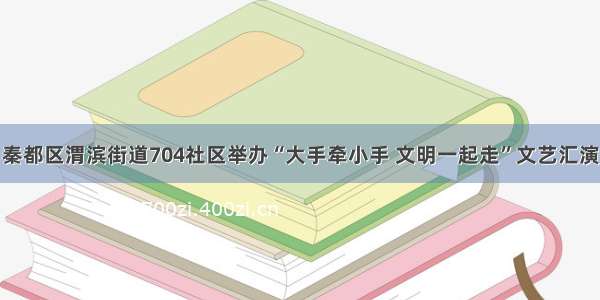 秦都区渭滨街道704社区举办“大手牵小手 文明一起走”文艺汇演