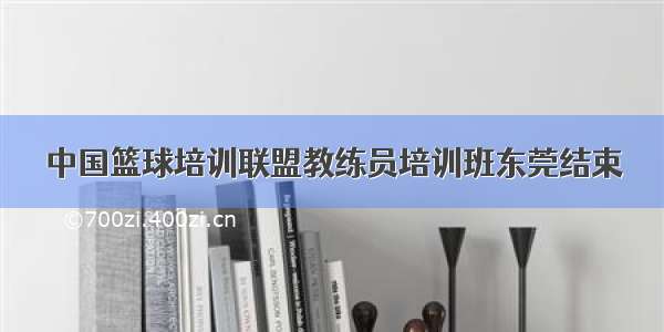 中国篮球培训联盟教练员培训班东莞结束