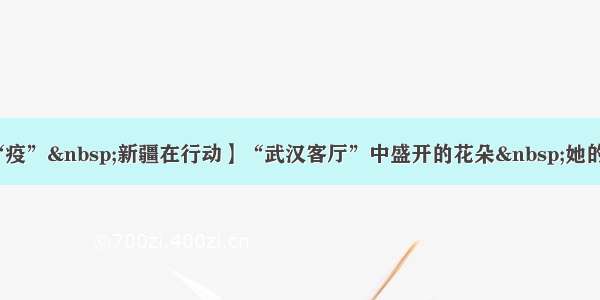 【人民战“疫” 新疆在行动】“武汉客厅”中盛开的花朵 她的名字叫春天