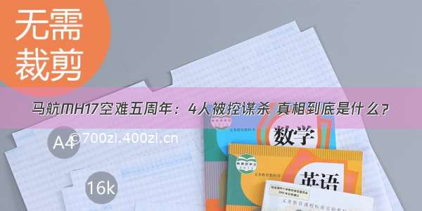 马航MH17空难五周年：4人被控谋杀 真相到底是什么？