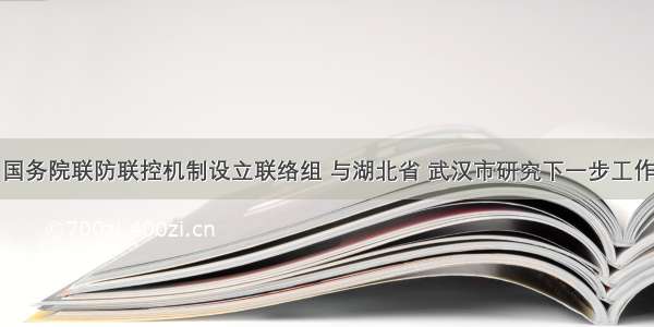 国务院联防联控机制设立联络组 与湖北省 武汉市研究下一步工作