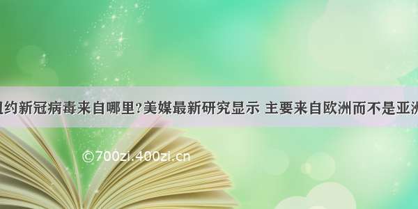 纽约新冠病毒来自哪里?美媒最新研究显示 主要来自欧洲而不是亚洲。