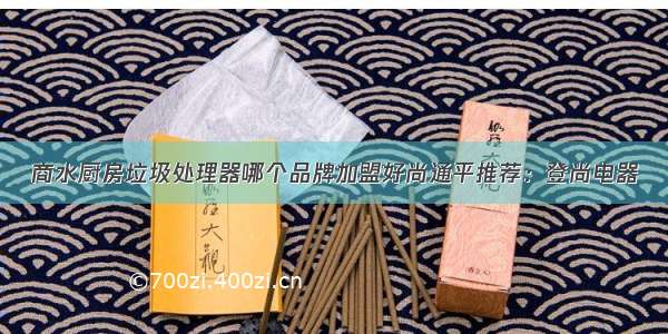 商水厨房垃圾处理器哪个品牌加盟好尚通平推荐：登尚电器