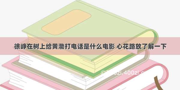 徐峥在树上给黄渤打电话是什么电影 心花路放了解一下