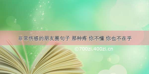 非常伤感的朋友圈句子 那种疼 你不懂 你也不在乎