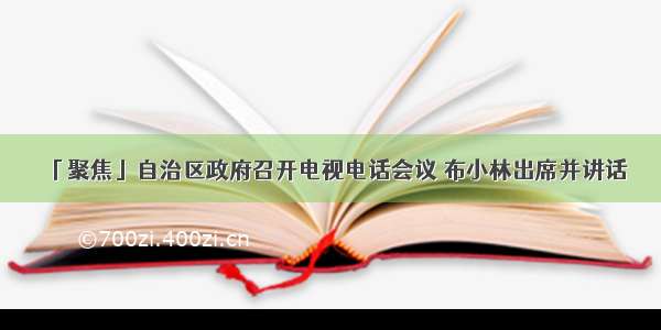 「聚焦」自治区政府召开电视电话会议 布小林出席并讲话