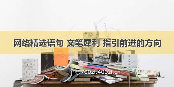 网络精选语句 文笔犀利 指引前进的方向