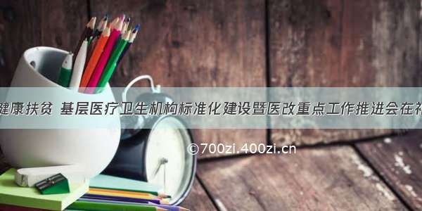 永州市健康扶贫 基层医疗卫生机构标准化建设暨医改重点工作推进会在祁阳召开