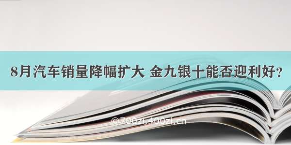 8月汽车销量降幅扩大 金九银十能否迎利好？