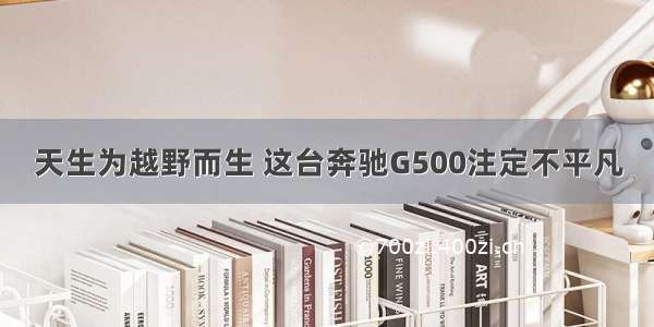 天生为越野而生 这台奔驰G500注定不平凡