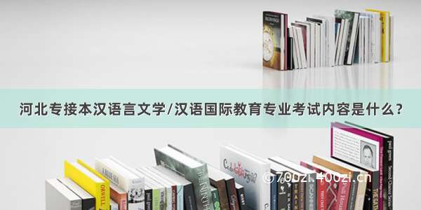 河北专接本汉语言文学/汉语国际教育专业考试内容是什么？