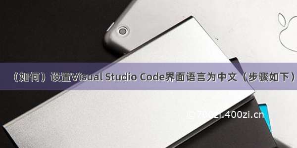 （如何）设置Visual Studio Code界面语言为中文（步骤如下）