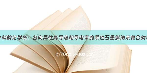 中科院化学所：各向异性高导热和导电率的柔性石墨烯纳米复合材料