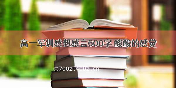 高一军训感想感言600字 酸酸的感觉