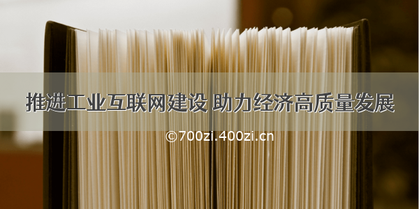 推进工业互联网建设 助力经济高质量发展