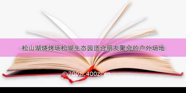 松山湖烧烤场松湖生态园适合朋友聚会的户外场地