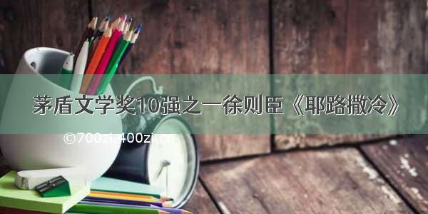 茅盾文学奖10强之一徐则臣《耶路撒冷》