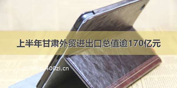 上半年甘肃外贸进出口总值逾170亿元