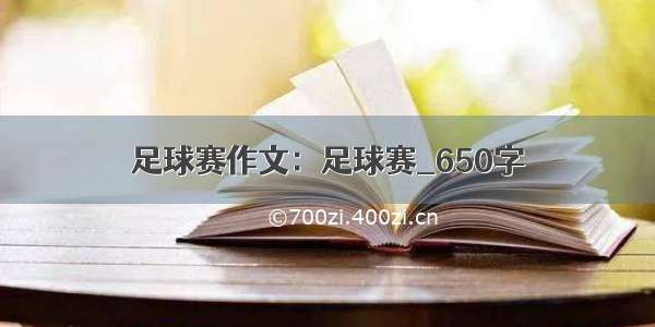 足球赛作文：足球赛_650字