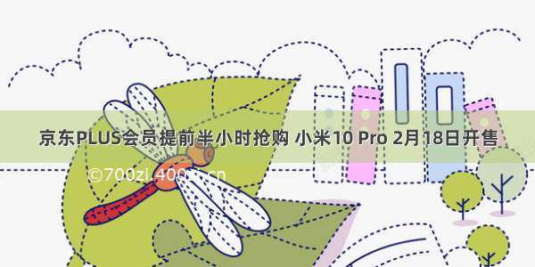 京东PLUS会员提前半小时抢购 小米10 Pro 2月18日开售