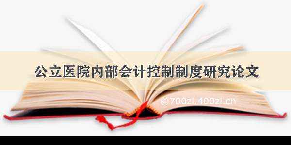 公立医院内部会计控制制度研究论文