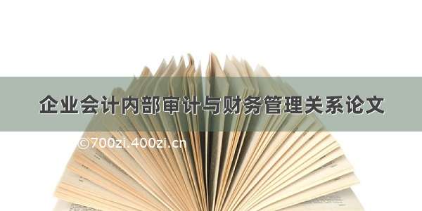 企业会计内部审计与财务管理关系论文