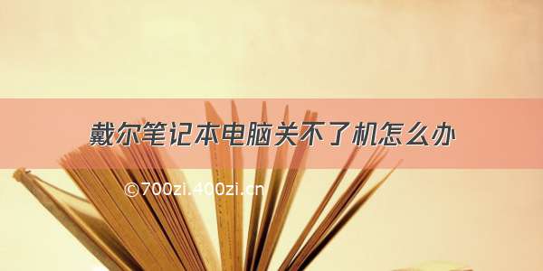 戴尔笔记本电脑关不了机怎么办