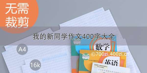 我的新同学作文400字大全