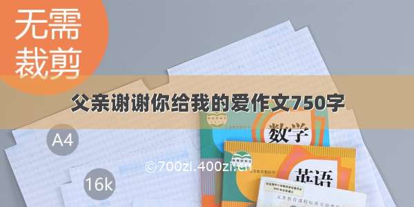 父亲谢谢你给我的爱作文750字