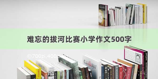 难忘的拔河比赛小学作文500字