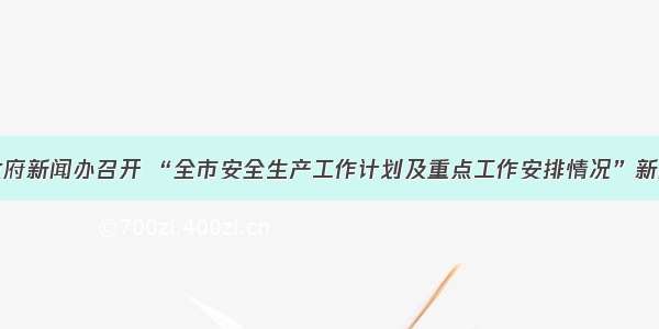 衡水市政府新闻办召开 “全市安全生产工作计划及重点工作安排情况”新闻发布会