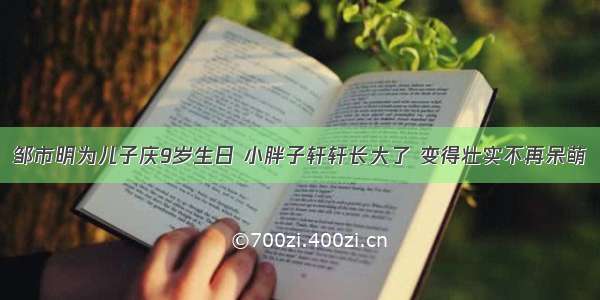 邹市明为儿子庆9岁生日 小胖子轩轩长大了 变得壮实不再呆萌